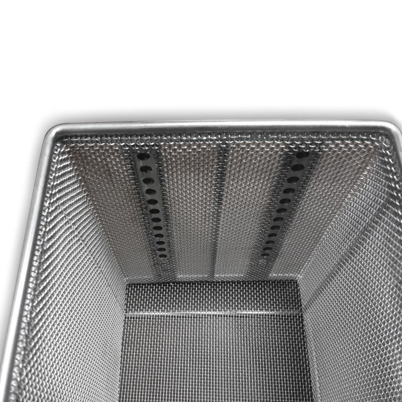 Wire Mesh Baskets with Height-Adjustable Lid