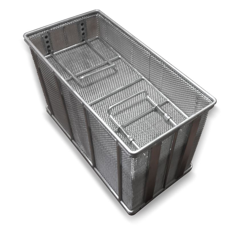 Wire Mesh Baskets with Height-Adjustable Lid