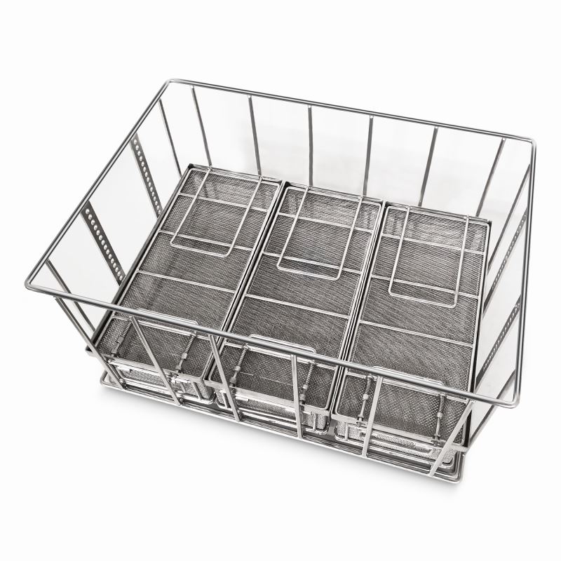 Washing Racks with Wire Mesh Baskets 