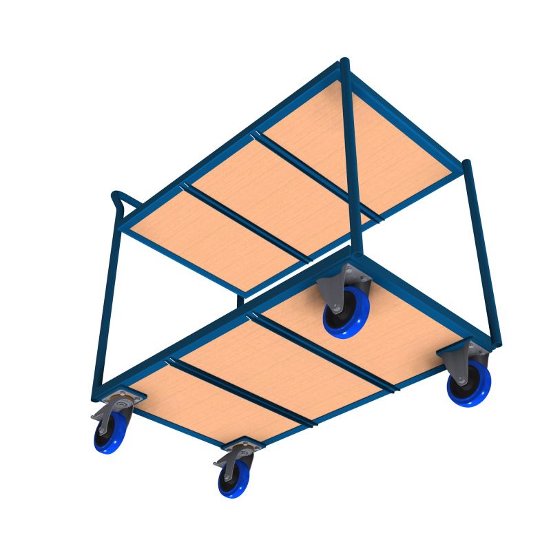 Light Table trolley with 2 shelves (100x60cm) 250 kg
