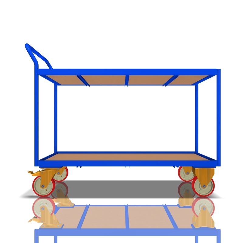 Malzeme Taşıma Arabası - 2 Katlı Mdfli (100x70cm) 1000 kg