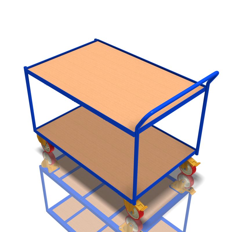 Table trolley with 2 shelves (100x70cm) 1000 kg