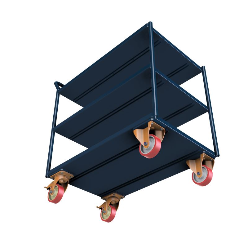Leichte Tischwagen mit 3 Etagen (94x60cm) 500 kg