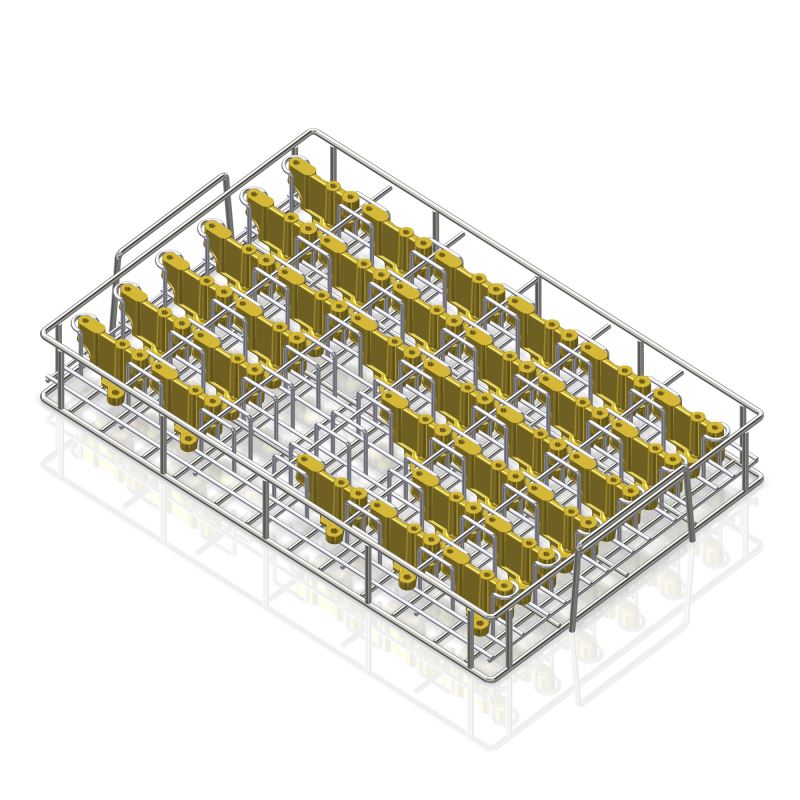 Wire Basket for Aluminum Parts with Shaped Wire Holder 